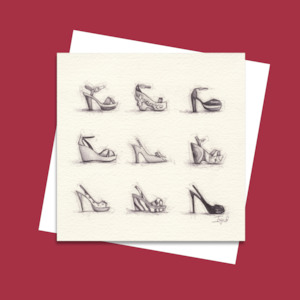 Stationery wholesaling: IBC08 Shoes (6 pack)