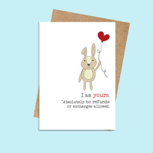 Stationery wholesaling: DSWW634 I am yours - no refunds (6 pack)