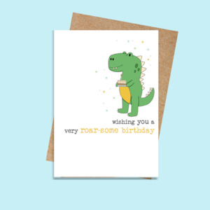 Stationery wholesaling: DSWW885 Roar-some Birthday (6 pack)