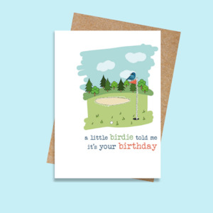 Stationery wholesaling: DSWW882 Little Birdie Golf (6 pack)