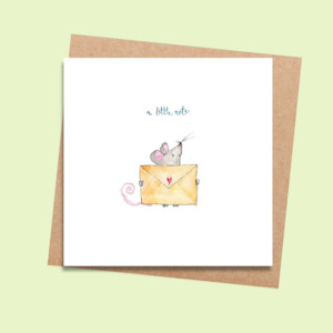 Stationery wholesaling: LMDFF34 Mouse A Little Note (6 pack)