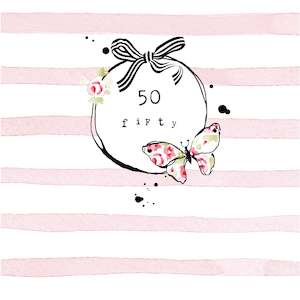 Stationery wholesaling: SSBB09 50th Birthday (6 pack)