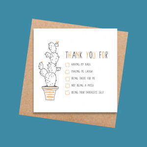 Stationery wholesaling: SCDSAP702 Thank You cactus (6 pack)