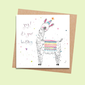 Stationery wholesaling: SCLMDWL38 Birthday Llama (6 pack)