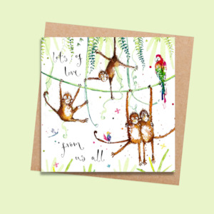 Stationery wholesaling: SCLMDJT09 Monkey Family (6 pack)