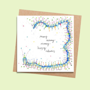 Stationery wholesaling: SCLMDFF57 Many happy returns centipede (6 pack)