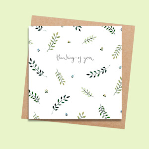 Stationery wholesaling: LMDLC10 Thinking of You Foliage (6 pack)