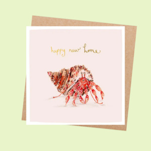 Stationery wholesaling: LMDSAF33 New Home Crab (6 pack)