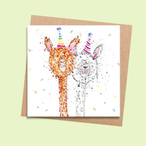 Stationery wholesaling: SCLMDEMK03 Alpacas (6 pack)