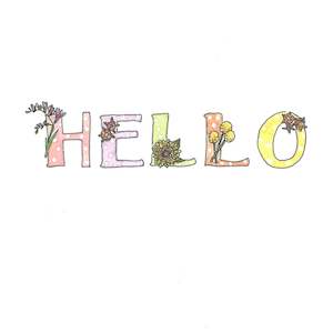 Stationery wholesaling: SCRR12 Hello (6 pack)