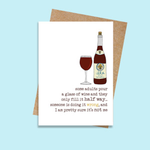 DSWW771 Wine glass half full (6 pack)