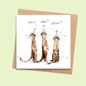 Stationery wholesaling: LMDWL47 Three Meerkats (6 pack)