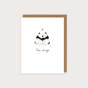 Stationery wholesaling: LMDBIJ19 Love Always Pandas (6 pack)