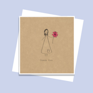 Stationery wholesaling: SCLCF054 - Thank You Girl (6pack)