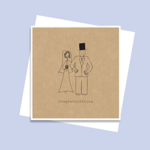 Stationery wholesaling: SCLCF035 - Bride & Groom (6pack)