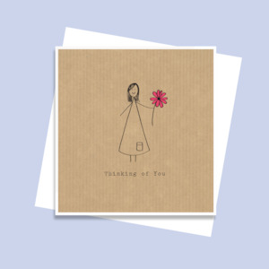 Stationery wholesaling: SCLCF015  - Thinking of You Girl (6pack) (Copy)