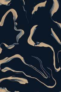 Sample - Aqueous Wallpaper Black Gold