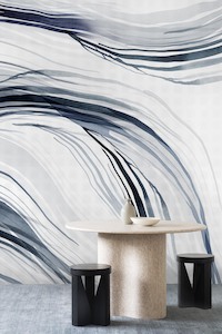 Silver Grey: Wave Wallpaper - Silver Sapphire