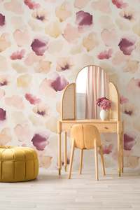 Multi: Petals Pressed Wallpaper - Blush