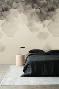 Chocolate Taupe: Bloom Wallpaper - Caramel