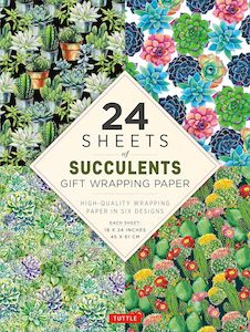 Gift Wrap - Succulents 24 sheets