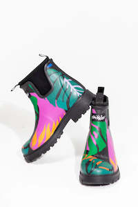 Gumboots - Scribbler Carnaval waterproof ankle gumboots