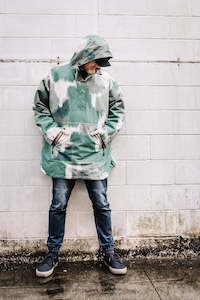 Raincoat - Scribbler Olive Mist, Unisex Oversized Anorak