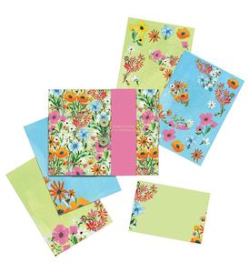 Books: Writing Set: Flower Field - 10 Sheets & 10 Envelopes