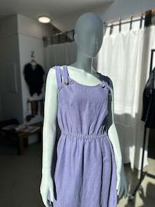 Lavender Dress with Domed Shoulder Straps