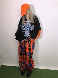 Clothing: Skoot Hokage Cozy Orange Fleece Pants