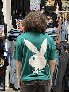 Clothing: Playboy Bunny Stack Green Tee