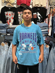 Clothing: Charlotte Hornets Division Arch Faded Teal Tee