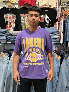 LA Lakers Division Arch Faded Purple Tee