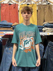 Dolphins Brush Off Teal Tee