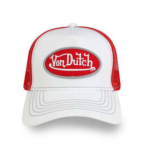 Von Dutch White Red Trucker Cap