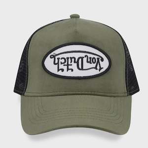 Von Dutch Dark Green Velvet Trucker Cap