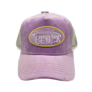 Clothing: Von Dutch Purple Velvet Trucker Cap