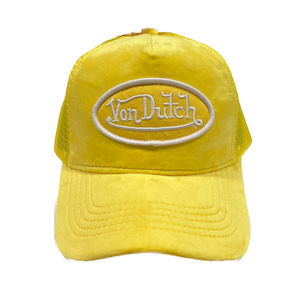 Clothing: Von Dutch Lemon Velvet Trucker Cap