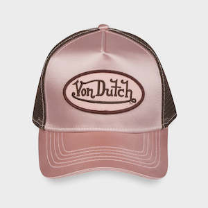 Von Dutch Pink Satin Trucker Cap