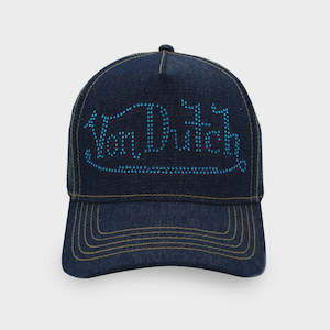 Von Dutch Navy Stone Denim Trucker Cap