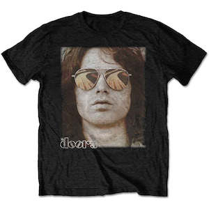 Clothing: The Doors Jim Morrison Face Black Tee