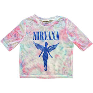 Nirvana Angelic Blue Mesh Crop Top