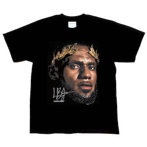 Le Bron James Design Black Tee