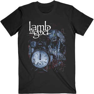 Clothing: Lamb of God Circuitry Skull Recolor Black Tee