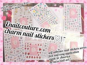 Charm Nail sticker, (flat & 3D Self-AdhesiveNail Decals Leaf Nail Art Stickers C…