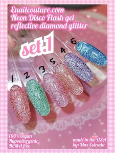 Disco Neon Flash gel, Reflective Glitter Gel !~