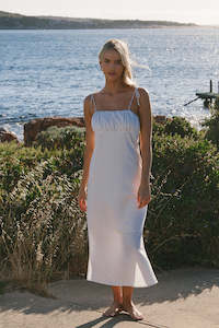 Clothing: Titchie - Runaway Dress - White/Blue