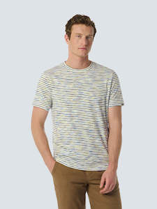 Clothing: No Excess - Dutch Melange Stripe Tee - White