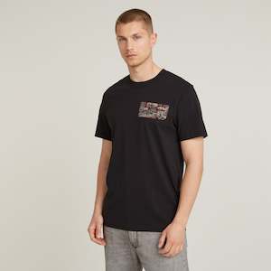 G-Star Raw - Topography Chest Graphic Slim R Tee - Dark Black