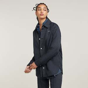 G-Star Raw - Boyfriend LS Overshirt - Osaka Blue Pinstripe